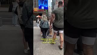 Giant Bodybuilder Walk's In Public