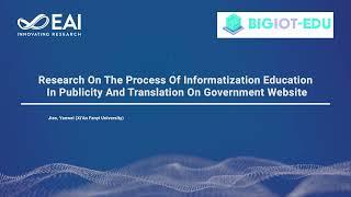 Research On The Process Of Informatization Educ. In Publicity And Translation On Government Website