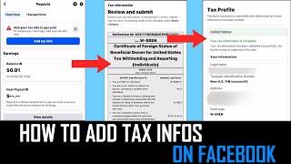 How to add your tax info on Facebook || How to setup Tax Identification in Facebook Payouts Account