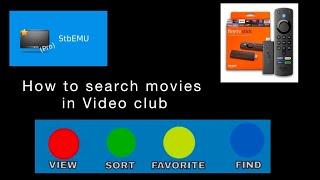 How To Search in Videoclub in Stb Emu app| Firestick 4K| Configure Blue Button in Stb| Step by Step