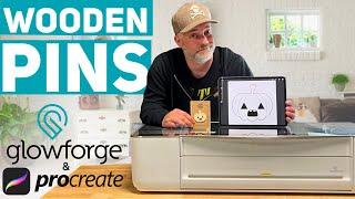 How I Make Wooden Pins with Glowforge & Procreate!