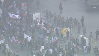 Anti-ICE protest in downtown Los Angeles; Newsom speaks after judge rules on National Guard