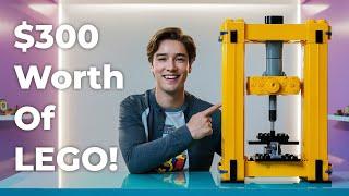 I Built a Hydraulic Press Using Only LEGOS