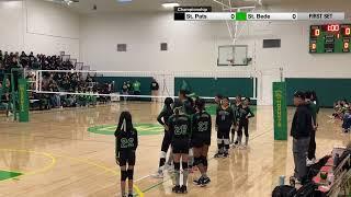 February 20, 2024   CYO 6th Grade Volleyball Finals   St  Pats v  St  Bede