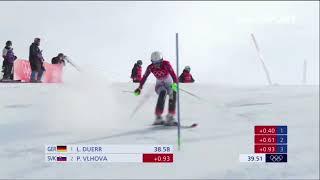 Petra Vlhová Peking Slalom 1.kolo 8.miesto 9.2.2022 Cieľ .Full HD