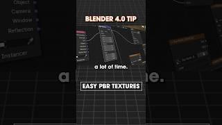 Blender Tip: Easy PBR Textures with Node Wrangler #blender3d #blendertutorial #3d