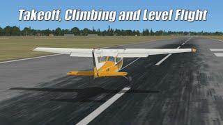 FSX Tutorial: Takeoff, Climbing and Level Flight with Trimming