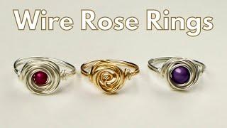 Wire Wrapped Rose Ring Tutorial // Artistic Wire Jewelry Making