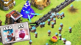 Ice Wizard  в Clash of clans !?Забиваем фулл лагеря !