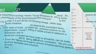 COMPARISION BETWEEN ENVIRONMENT AND  ECOLOGY
