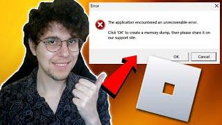 How To Fix Roblox Memory Dump Error PC