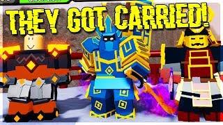 I CARRIED THEM IN THE *HARDEST* MODES IN SAMURAI PALACE! (ROBLOX DUNGEON QUEST)