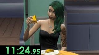 I speedrun developing a grilled cheese addiction in The Sims 4