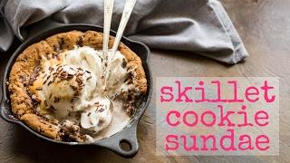 Chocolate Chip Skillet Cookie Sundae for Two!