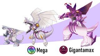 The Creation Trio Pokémon Mega X/Y & Gigantamax Evolve : Dialga Palkia Giratina