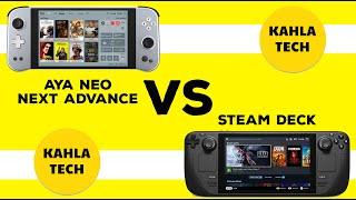 The AYA NEO NEXT ADVANCE vs The STEAM DECK! Comparison of gameplay, hardware, features and functions
