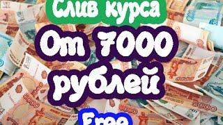 Как заработать с нуля 7000 рублей. Заработок новичку. Слив курса.