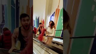 Prank on the escalator