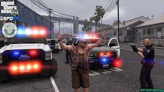 GTA V - LSPDFR 0.4.9 - LSPA/LAPP - Port Police - Felony Traffic Stop | Truck Pursuit - 4K