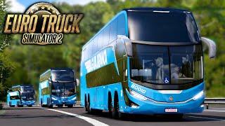 VIAGEM DE ONIBUS EM COMBOIO com a VIAÇÃO ÁGUIA BRANCA! - EURO TRUCK SIMULATOR 2