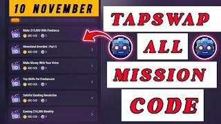 TapSwap All Video Code Today|TapSwap 10 November All Video Code|TapSwap 10 november All Mission Code