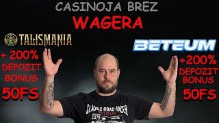 CASINOJI BREZ DEPOZIT WAGERJA!! 200% DEPOZIT BONUS + 50FS!