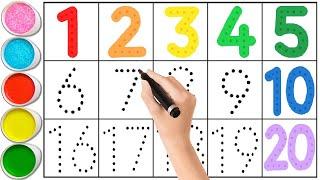 123456789 Learning For Kids - Write & Read Numbers 1 to 20 For Kids - Counting Numbers 123