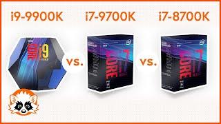 Intel i9 9900K vs. i7 9700K vs. i7 8700K Becnhmark Comparison 2020