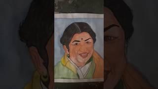 Water colour  painting लता मंगेशकर #drawing #art #‌‌‌sahil art production