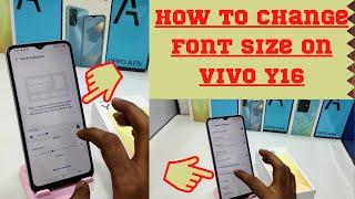 How to Change Font size in VIVO Y16| How to change display text size in Vivo Y16