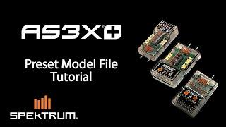 Spektrum AS3X+ Tutorial: How to Use Preset Model Files