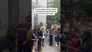 Diddys mom Janice Combs leaving the courthouse on day 23 of trial. She looks tired 