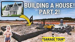 NEW HOUSE & CORVETTE GARAGE UPDATE | TOURING THE NEW GARAGE FOOTPRINT & WALKING THE MODEL HOME