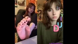 Goth teen feet soles + face vid