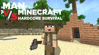 Stranded on a Savage Island! | Man vs Minecraft -  Part 1 | Minecraft Survival Role-play