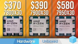 AMD Ryzen 5 7600X3D vs. Ryzen 7 7800X3D vs. Ryzen 9 7900X3D vs. Ryzen 9 7950X3D, Gaming Benchmark