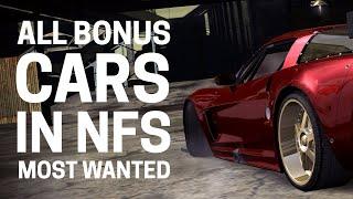 All Bonus Cars in NFS Most Wanted