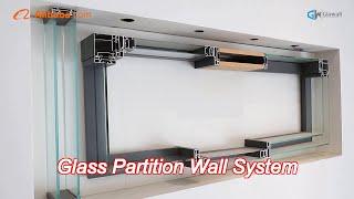 new modern customized demountable glass partition soundproof office partition glass wall