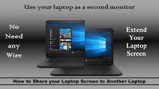 How to Share your Laptop Screen to Another Laptop | Screen Share between 2 laptops | Wireless screen