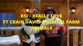 KSI - Really Love (feat Craig David & Digital Farm Animals) (Lyrics)