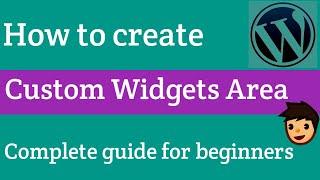 How to Create a Custom WordPress Widget Area  | Step by Step Guide for Beginners in Hindi