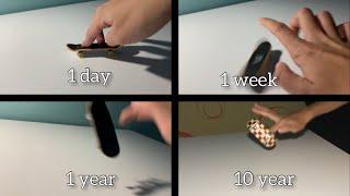 1 minute vs 1 year of fingerboarding