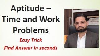 Aptitude - Time and Work Problems (Part I)