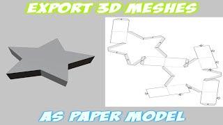 Blender Tutorial - Export paper model