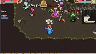 Warspear Online pvp чернокнижник 14 - жрец 17