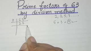 Prime factors of 63