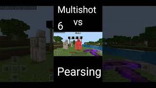 Minecraft multishot vs piercing comparison #shorts #shortsvideo #minecraft  #gaming #mcaddon