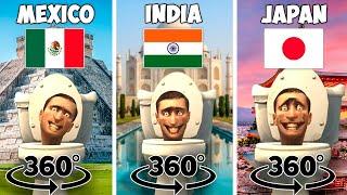 Skibidi Toilet but in Different Countries 360º VR