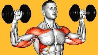 10 BEST MUSCLE EXERCISE WITH  DUMBBELLS | HOW TO BUILD MUSCLE WITH DUMBBELLS  AT HOME