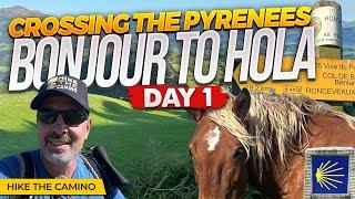 Day 1 Camino Frances Climbing the Pyrenees from France into Spain | Hike the Camino